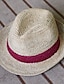abordables Sombreros de mujer-Unisex Primavera Verano Otoño Vintage Fiesta Trabajo Casual Hilo Sombrero Playero Sombrero de Paja,Bloques