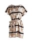 cheap Plus Size Dresses-Women&#039;s Casual/Daily Sophisticated Plus Size Shift Above Knee Dress, Striped Round Neck Short Sleeves