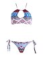 abordables Maillots de Bain Femme &amp; Bikinis-Femme Bohème Bikinis Aux s Fleur Bandeau Polyester
