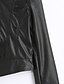 halpa Naisten takit-Naisten Nahkatakit Lyhyt Yhtenäinen Arkikäyttö Tyylikästä ja modernia Musta S M L XL