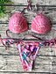 cheap Bikinis-Women&#039;s Floral Halter Neck Blushing Pink Bikini Swimwear Swimsuit - Floral S M L Blushing Pink