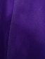 billige Brudepikekjoler-A-linje Besmykket Knelang Organza / Snøringsblonder Brudepikekjole med Perlearbeid / Appliqué / Sløyfe(r) av LAN TING BRIDE® / Åpen rygg / Vakker rygg