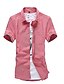 cheap Men&#039;s Shirts-Men&#039;s Color Block Solid Colored Shirt - Cotton Casual Daily White / Red / Blushing Pink / Royal Blue / Navy Blue / Light Blue / Summer / Short Sleeve