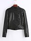 cheap Women&#039;s Jackets-Women&#039;s Faux Leather Jacket Short Solid Colored Dailywear Chic &amp; Modern Black S M L XL