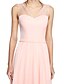 cheap Bridesmaid Dresses-A-Line V Neck Floor Length Georgette Bridesmaid Dress with Bow(s) / Sash / Ribbon by LAN TING BRIDE® / Open Back