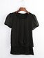 cheap Plus Size Tops-Women&#039;s T shirt Tee Solid Colored Purple Black Plus Size Daily Weekend Clothing Apparel / Summer / Short Sleeve / Batwing Sleeve