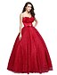 cheap Special Occasion Dresses-A-Line Sweetheart Neckline Floor Length Lace Vintage Inspired Formal Evening Dress with Appliques / Bow(s) by TS Couture®