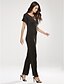 cheap Women&#039;s Jumpsuits &amp; Rompers-Women&#039;s Plus Size Jumpsuit - Solid Colored, Cut Out Deep V