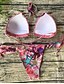 cheap Bikinis-Women&#039;s Floral Halter Neck Blushing Pink Bikini Swimwear Swimsuit - Floral S M L Blushing Pink