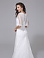 זול שמלות כלה-סגנון רויאל שמלות חתונה בתולת ים \ חצוצרה סקופ צוואר חצי שרוול שובל קורט סאטן שמלות כלה עם חרוזים 2024