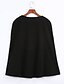 cheap Women&#039;s Coats &amp; Trench Coats-Women&#039;s Cloak / Capes Daily Fall Regular Coat Loose Basic Jacket Sleeveless Solid Colored Black