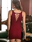 cheap Women&#039;s Dresses-Women&#039;s Bodycon Sleeveless Solid Colored All Seasons Party Club Cut Out Wine White Black Red Blushing Pink Green Gray One-Size