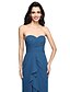 cheap Bridesmaid Dresses-Sheath / Column Bridesmaid Dress Sweetheart Sleeveless Elegant Sweep / Brush Train Chiffon with Criss Cross / Ruched / Ruffles 2022