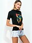 cheap Women&#039;s T-shirts-Women&#039;s Holiday / Going out Casual / Street chic Cotton T-shirt - Animal Stand / Summer