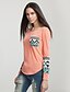Χαμηλού Κόστους Γυναικεία Μπλουζάκια (Tops)-Γυναικεία T-shirt Κομψό στυλ street - Βαμβάκι Μονόχρωμο Patchwork Λουλούδι
