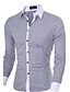cheap Men&#039;s Shirts-Men&#039;s Solid Colored Shirt Business Casual Daily Work Classic Collar White / Black / Blue / Blushing Pink / Gray / Long Sleeve