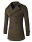cheap Men&#039;s Jackets &amp; Coats-Men&#039;s Spring Fall Coat Daily Weekend Hooded Regular Solid Colored Long Sleeve Cotton Black / Army Green / Dark Gray M / L / XL / Slim