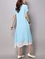 cheap Women&#039;s Dresses-Women&#039;s Daily / Going out Street chic / Chinoiserie Cotton / Linen Loose Dress - Patchwork Print Midi / Asymmetrical / Summer
