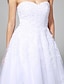 Χαμηλού Κόστους Νυφικά Φορέματα-Φορεματα για γαμο Γραμμή Α Καρδιά Αμάνικο Ουρά μέτριου μήκους Δαντέλα Νυφικά φορέματα Με Χάντρες Διακοσμητικά Επιράμματα 2023
