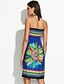 cheap Women&#039;s Dresses-Women&#039;s Boho Daily Boho Loose Dress - Floral Flower Strapless Orange Blue Pink M
