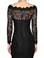 cheap Bridesmaid Dresses-Fit &amp; Flare Bateau Neck Asymmetrical Sheer Lace Bridesmaid Dress with Lace