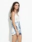 cheap Women&#039;s Jumpsuits &amp; Rompers-Women&#039;s Floral / Plunging Neckline / Chinoiserie Romper Jacquard / One-Pieces