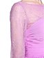 cheap Bridesmaid Dresses-A-Line Bridesmaid Dress Jewel Neck Half Sleeve See Through Knee Length Chiffon / Lace with Ruched 2022 / Illusion Sleeve