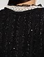 ieftine Sacouri și costume de damă-Pentru femei Zilnic / Ieșire Vintage / Sofisticat Primăvară / Toamnă Scurt Blazer, Mată Rotund Manșon Lung Ștrasuri Alb / Negru