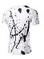 billige Casual T-shirts til mænd-Herre T-shirt Rund hals Hvid Kortærmet Formel Daglig Trykt mønster Tynd Toppe Bomuld Aktiv / Sommer / Sommer / Sport