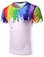 abordables Camisetas y camisas de tirantes de hombre-Hombre Arco iris Estampado Camiseta Diario Escote Redondo Arco Iris / Manga Corta / Verano