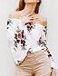 cheap Women&#039;s Blouses &amp; Shirts-Women&#039;s Holiday Going out Blouse - Floral Off Shoulder White / Summer