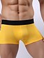 abordables Ropa interior y calcetines de hombre-Hombre Boxers Cortos Un Color Media cintura Negro Blanco Amarillo S M L