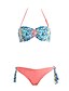 cheap Bikinis-Women&#039;s Boho Halter Neck Green Blue Royal Blue Bandeau Cheeky Bikini Swimwear - Floral Print L XL XXL Green