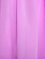 economico Abiti da damigella-Linea-A Vestito da damigella Con decorazione gioiello Mezza manica Guardare attraverso Al ginocchio Chiffon / Di pizzo con Con ruche 2022 / Trasparenti