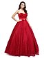cheap Special Occasion Dresses-A-Line Sweetheart Neckline Floor Length Lace Vintage Inspired Formal Evening Dress with Appliques / Bow(s) by TS Couture®