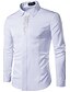 Χαμηλού Κόστους Ανδρικά πουκάμισα-ανδρικό πουκάμισο φόρεμα πουκάμισο μονόχρωμο γιακά όρθιο λευκό μαύρο γκρι κρασί μπλε ναυτικό μακρυμάνικο μπλουζάκια καθημερινά με στάμπα / καλοκαίρι / άνοιξη / καλοκαίρι