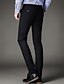 cheap Chinos-Men&#039;s Slim Business Trousers Straight Leg Solid Colored Full Length Work Cotton Slim Black Dark Gray Micro-elastic