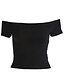 cheap Women&#039;s T-shirts-Women&#039;s T-shirt Solid Colored Tops Cotton Boat Neck Black