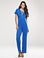 cheap Women&#039;s Jumpsuits &amp; Rompers-Women&#039;s Plus Size Jumpsuit - Solid Colored, Cut Out Deep V