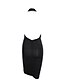 cheap Mini Dresses-Women&#039;s Bodycon Sleeveless Solid Colored Lace Backless Ruched Summer Halter Neck Club Lace Black Red / Mini