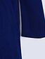 abordables Manteaux &amp; Trenchs Femme-Femme Quotidien Basique Hiver Grandes Tailles Manteau, Couleur Pleine Mao Manches Longues Rouge / Vin / Bleu royal XL / XXL / XXXL / Manche Gigot