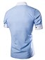 abordables Chemises Homme-Homme Couleur Pleine Mince Chemise Business Simple Quotidien Travail Fin de semaine Col Classique Rose Claire / Gris / Bleu clair / Eté / Manches Courtes