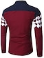 cheap Men&#039;s Casual Shirts-Men&#039;s Shirt Geometric Classic Collar White Wine Navy Blue Long Sleeve Plus Size Daily Print Tops / Spring / Fall