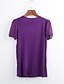 cheap Plus Size Tops-Women&#039;s T shirt Tee Solid Colored Purple Black Plus Size Daily Weekend Clothing Apparel / Summer / Short Sleeve / Batwing Sleeve