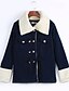 cheap Women&#039;s Coats &amp; Trench Coats-Women&#039;s Daily Basic Regular Coat, Color Block Fur Trim Camel / Red / Navy Blue