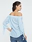 cheap Women&#039;s Blouses &amp; Shirts-Women&#039;s Daily Street chic Blouse - Solid Colored Split Boat Neck White / Summer