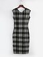 cheap Women&#039;s Dresses-Women&#039;s Chic &amp; Modern Bodycon Dress - Plaid Modern Style