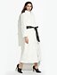 cheap Women&#039;s Furs &amp; Leathers-Long Fur Coat Long Sleeve White / Black L / XL / XXL