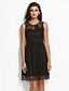 cheap Women&#039;s Dresses-Women&#039;s Sophisticated A Line Dress - Patchwork, Pleated Mesh