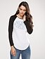 cheap Women&#039;s T-shirts-Women&#039;s Casual Cotton T-shirt - Color Block Split